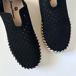 Tommy Bahama Daffodil Platform Slip-On Sneakers Black Faux Suede 6